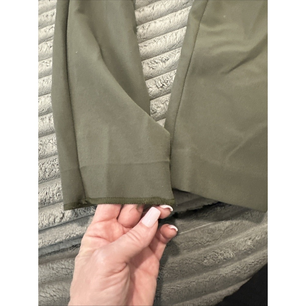 Express Pants Womens 4R Green Belt Waist Stretch Skinny Hi Rise Office Academia - Picture 11 of 15